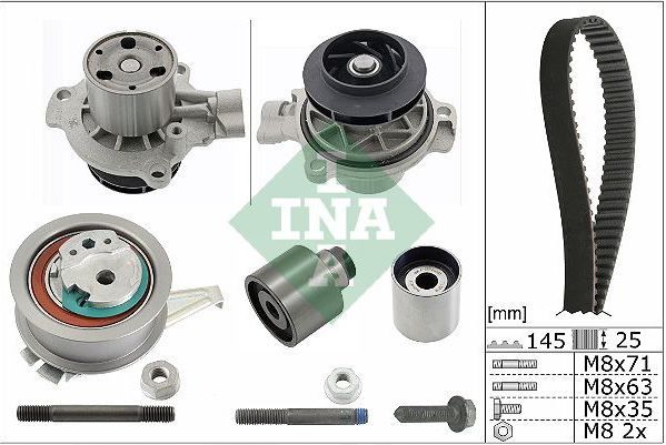 Vw Triger Kayış Seti Devirdaimli 145 DİŞ (SENSÖRSÜZ) 2015-Sonrası OCTAVİA T6 T7 CRAFTER CXXB CXEB-CXEC-CXFA-CXHA-DAVA-DAWA-DAUA-DAUB- DNAB 2,0 TDİ iNA 530069931 04L198119J R 04L121011H D