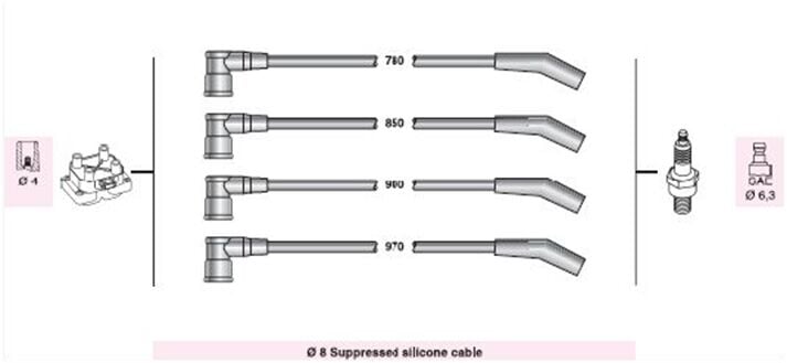 FORD KA BUJİ KABLO TAKIMI 8V 1.3BL 1998-2002 ARASI AUTOLİNE AFO056