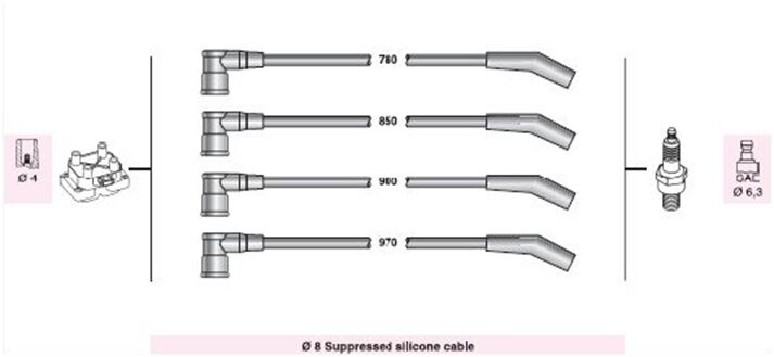 FORD KA BUJİ KABLO TAKIMI 8V 1.3BL 1998-2002 ARASI AUTOLİNE AFO056