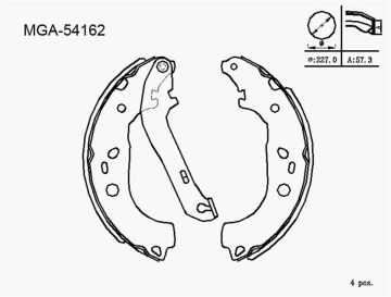 Ford CONNECT ARKA FREN BALATA TAKIMI PAPUÇLU KAMPANA MGA 54162 2T142200A2A