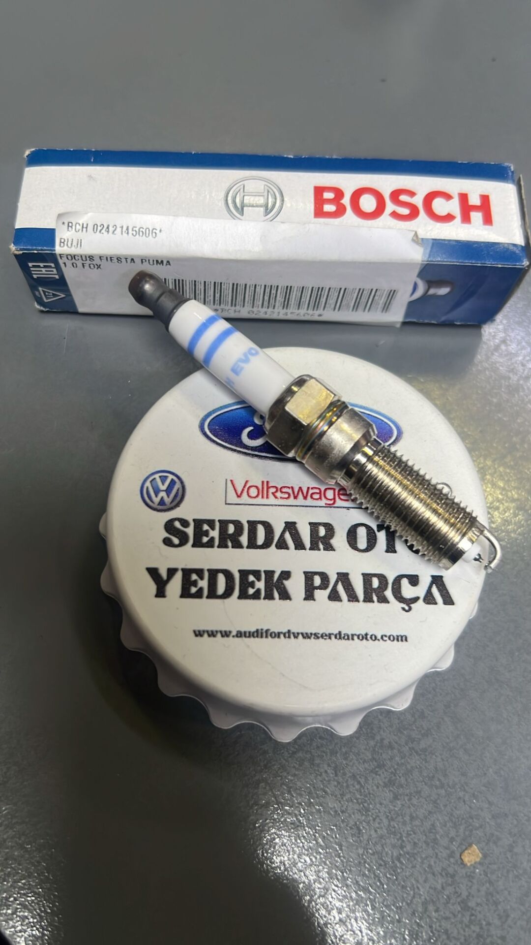 Ford ATEŞLEME BUJİSİ FOCUS FİESTA PUMA 18- 1.0 MOTOR 3 SİLİNDİR FOX BOSCH 0242145606 H6BG 12405 AA