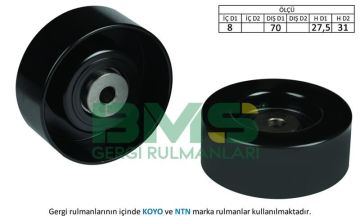 ALTERNATÖR GERGİ RULMANI CADDY 1.9D 96-00 - POLO 1.7 SDI-1.9D-1.9 SDI 94-01