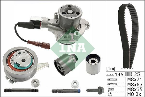 Vw Devirdaimli Sensörlü TRİGER SETİ Dizel Caddy GOLF7 Audi A3 Q2 -LEON-PASSAT B8 - POLO TİGUAN T7 OCTAVİA CLHA-CLHB-CSUB-DFSD-CXXA DCZA - DCXA-CRLB-CRKB-CUVC-CXXB-CXFA-CXHA-CXHB-CXGA-CXGB DDYA-DSDF Dizel 1,6 TDİ-2,0 TDİ İNA 5300065030 04L198119D A