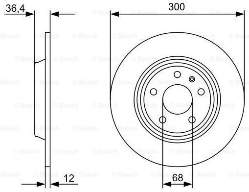 AUDİ A4-A5-A6-A7-Q5 ARKA FREN DİSK TAKIMI 09-Sonrası 8K0615601B J M BOSCH 0986479382  8W0615601C M D-1