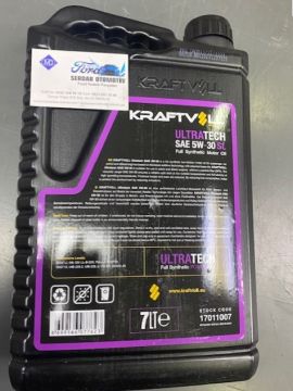 5W30 MOTOR YAĞI 7LT TAM SENTETİK DİZEL/BENZİNLİ SL/CF A3/B4/16 KRAFTVOLL GERMANY