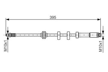 FREN HORTUMU; ÖN. 395.00 MM