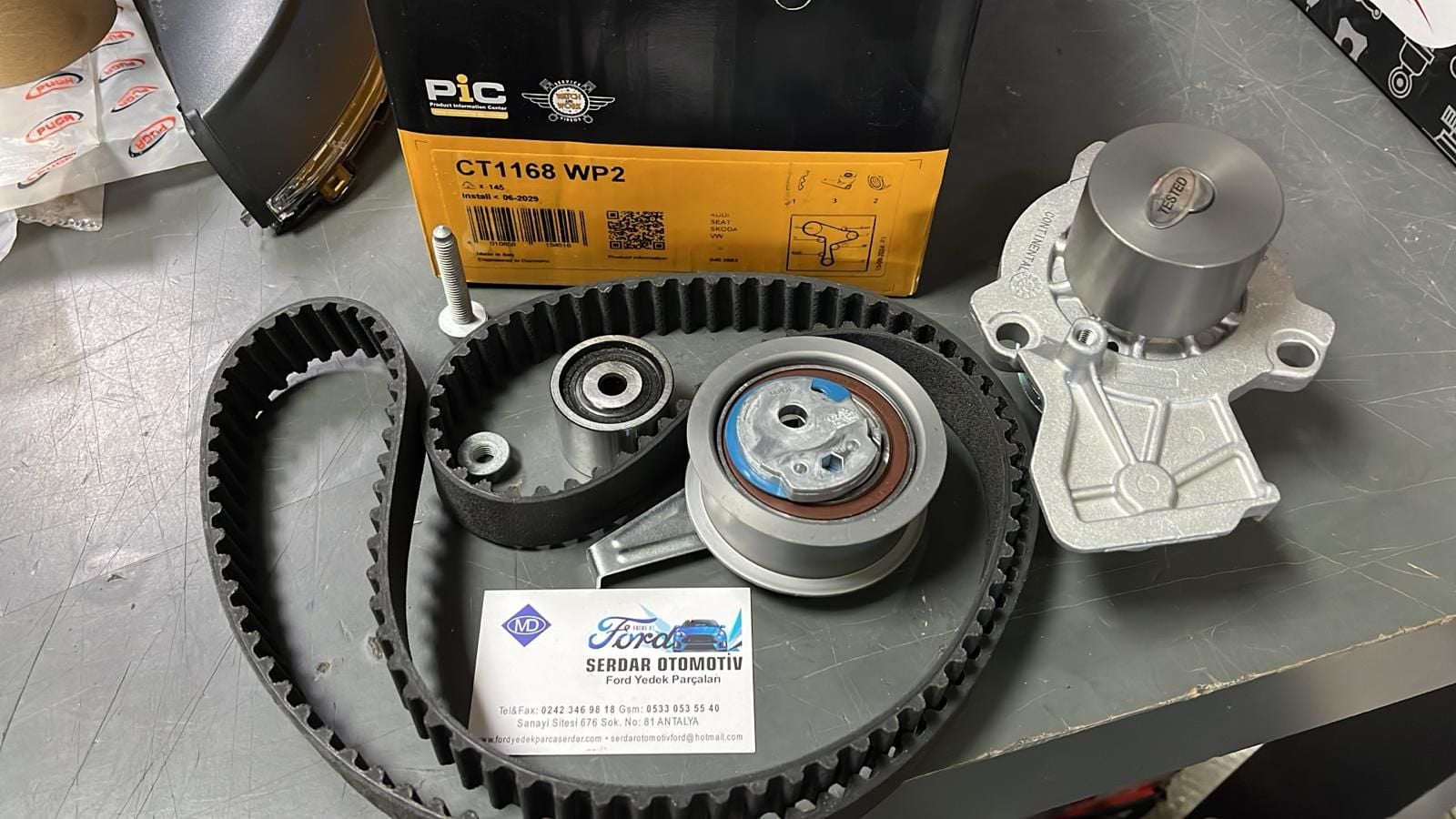 VW DEVİRDAİMLİ TRİGER KAYIŞ SETİ POLO-FABİA İBİZA A1 (SOKETSİZ)(CUSA-CUSB-CYZA-CYZB) CONTİ CT1168WP2 04L109119D