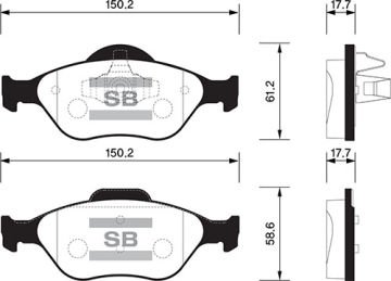 ÖN FREN BALATA FORD FIESTA 1.25L 1.3L 1.4L 1.6L JH JD 02-08 / FUSION 1.25L 1.3L 1.4L 1.6L JU 02-12 / FORD KA 1.6L RB 01-08 / MAZDA 121 1.3L 96-03