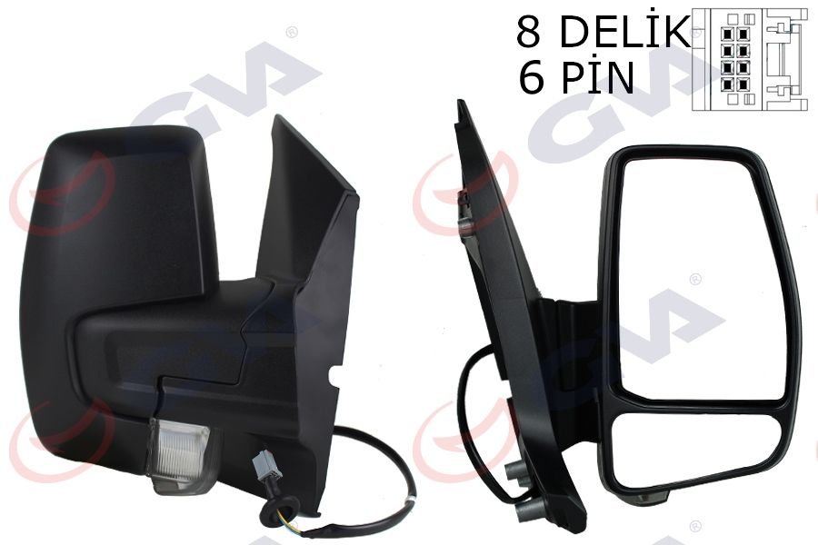 DIŞ DİKİZ AYNASI SAĞ TRANSİT CUSTOM V362 12>17 ELEKTİRİKLİ+ISITMALI+SİNYALLİ 6375EHR
