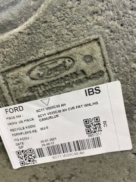 Ford Transit Sol Ayak Koyma Taban Döşemesi v347 07-13 arası ORJİNAL 6C11V202C49