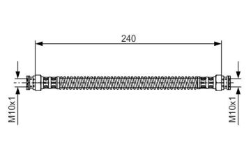 FREN HORTUMU; ARKA. 240.00 MM