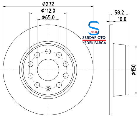 VOLKSWAGEN ARKA FREN DİSKİ AUDİ Q2 LEON OCTAVİA 5Q0615601B HELLA 8DD355131811
