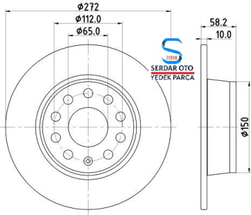 VOLKSWAGEN ARKA FREN DİSKİ AUDİ Q2 LEON OCTAVİA 5Q0615601B HELLA 8DD355131811