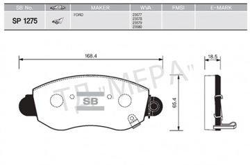 ÖN FREN BALATA FORD TRANSIT V184 00-06