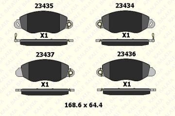 FORD TRANSİT V184 ÖN FREN BALATA TAKIMI ÖNDEN ÇEKER 02-06 ARASI KALE 2343418585ANS