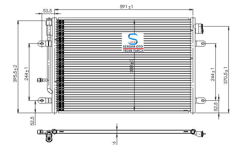 AUDİ KLİMA RADYATÖRÜ 04-08 ARASI 8E0260403T MGA-82455
