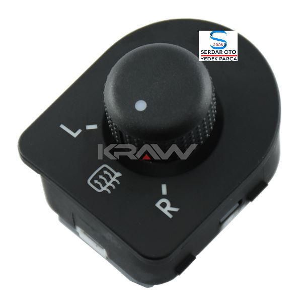 TRANSPORTER T5 AYNA AYAR DÜĞMESİ ISITMALI YEŞİL SOKET T5 T6 04-14 ARASI 7E1959565 KRAWAN441A ZC-25
