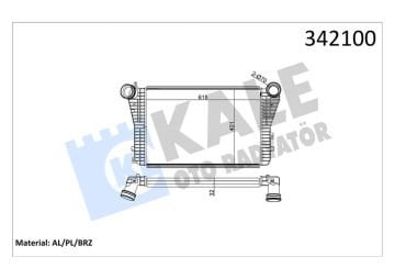 VW TURBO RADYATÖRÜ (iNTERCOOLER) CADDY-GOLF V-JETTA-A3-LEON OCTAViA KALE 342100 1K0145803 A B BJB BMY BLG BKD CAXA BKP 1,4 TSİ 1.8-1,9 TDİ 2,0 TDİ DEPO
