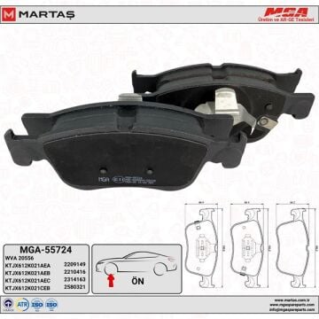 FOCUS ÖN FREN BALATA TAKIMI 19-23 ARASI MGA 55724 KTJX612K021