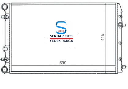 VOLKSWAGEN SU RADYATÖRÜ VW POLO 02-SEAT CORDOBA-İBİZA III 02- SKODA FABİA 99- 1.2 1.4 1.6 16V 1.9TDİ BBY-BKY-BUD-BBZ-AMF-BNV-BNM-ASY BZG AME MGA80187 6Q0121253M-L-R Q D1