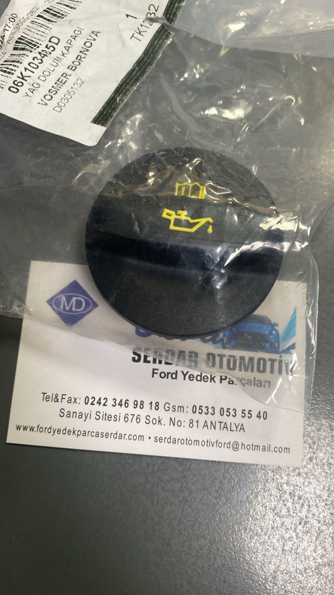 Vw Motor Dolum Yağ Kapağı Dizel Polo Golf Passat Audi A3 A6 Seat Skoda Kodiaq Octavia Orjinal 06K103485D K-1