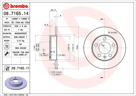 FREN DISKI ARKA VW GOLF 98-06 POLO 02- AUDI A1 19- SEAT IBIZA 02- -232 90 5 100