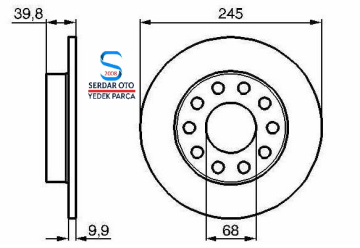 AUDİ A4 ARKA FREN DİSK TAKIMI 00-04 ARASI BOSCH 0986478986 8E0615601P