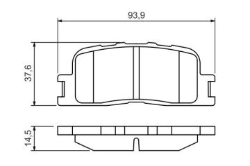 DİSK BALATA - ARKA - 93.0X38.0X15.8 MM