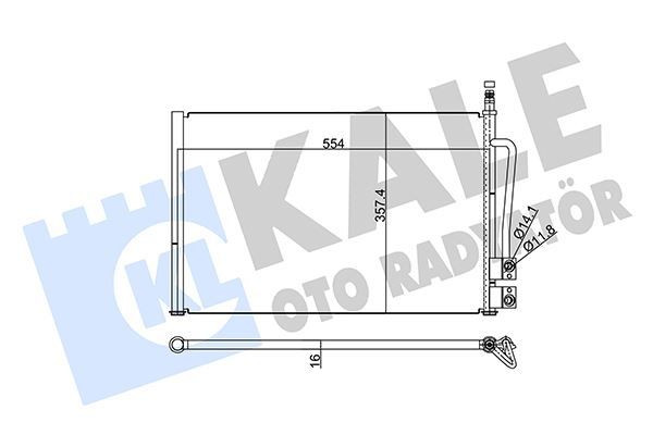 KLİMA RADYATÖRÜ KONDANSER FİESTA FUSİON 1.4TDCİ 02-08 ARASI KALE 378800