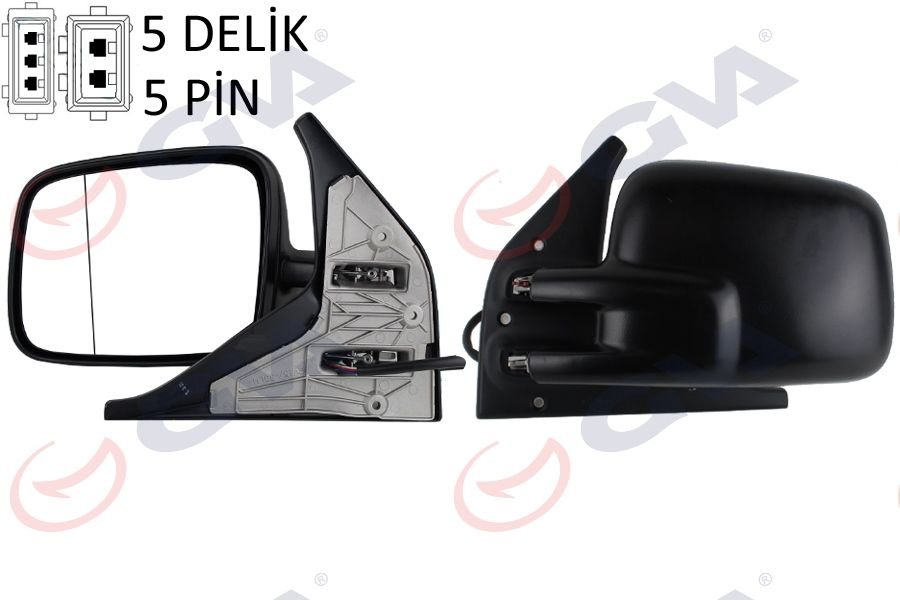 DIŞ DİKİZ AYNASI SOL TRANSPORTER T4 96 ELEKTRİKLİ ISITMALI ASFERİK VM-186EHAL SA-KÖŞ-ZEM