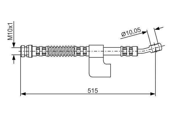 FREN HORTUMU SAĞ; ÖN. 515.00 MM