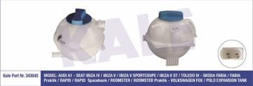 Volkswagen RADYATÖR YEDEK SU DEPOSU KAPAKLI POLO-CORDOBA-FABiA-RAPiD-ROOMSTAR 2001-2010 Arası KALE 343645 6Q0121407