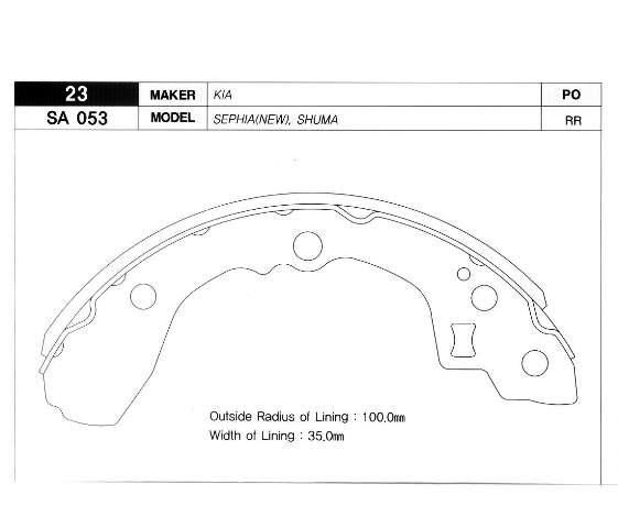 PABUÇ BALATA ARKA KAMPANA KIA SEPHIA 98 SHUMA 98-04 GS8692