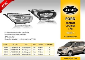 FAR SOL SİYAH ÇERÇEVELİ FORD TRANSIT COURIER 18