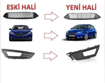 Ford Focus Panjur ve Sis Far Kapak Seti 15-18 Arası F1EB8200