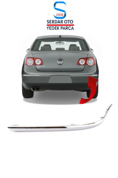 VOLKSWAGEN ARKA TAMPON BANDI SAĞ PASSAT 06-10 ARASI (KROM) BSG 90922209 3C5807460A ZA-8-ÜST