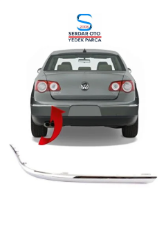 VOLKSWAGEN ARKA TAMPON BANDI SOL PASSAT 06-10 ARASI (KROM) BSG 90922208 3C5807459A ZA-8-ÜST