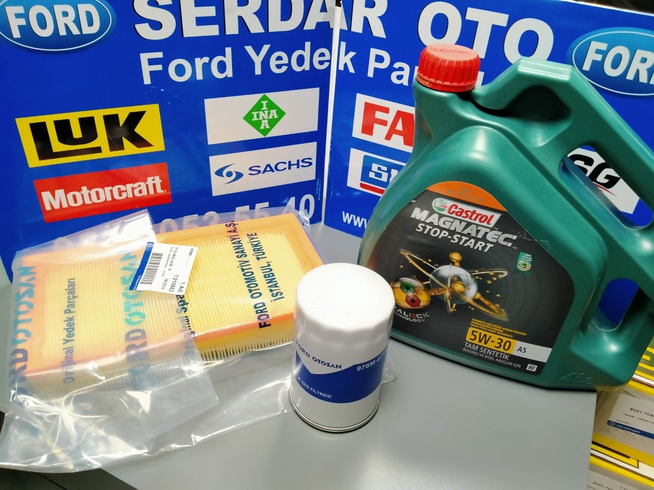 Ford Focus 1 mk1 Yağ Bakım Filtre Seti Benzinli Castrol 5w30