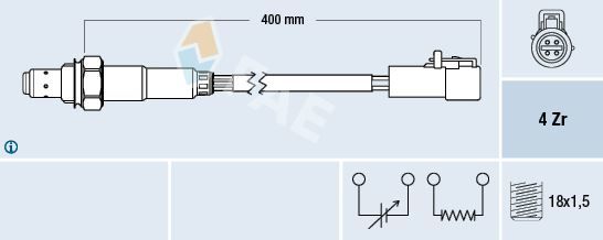 OKSIJEN SENSORU FORD FIESTA V JH . JD : 01 08 KA RB : 1.3 I 02 08