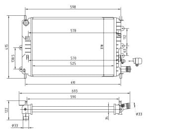 Ford Escort Su Radyatörü 1.6 1.8 Motor 16v Cfi Clx Zetec MGA-80244 92AB8005SB